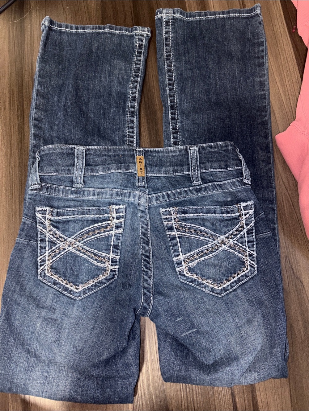 Ariat Women's Dark Blue Boot Cut Jeans with Embroidered Back Pockets